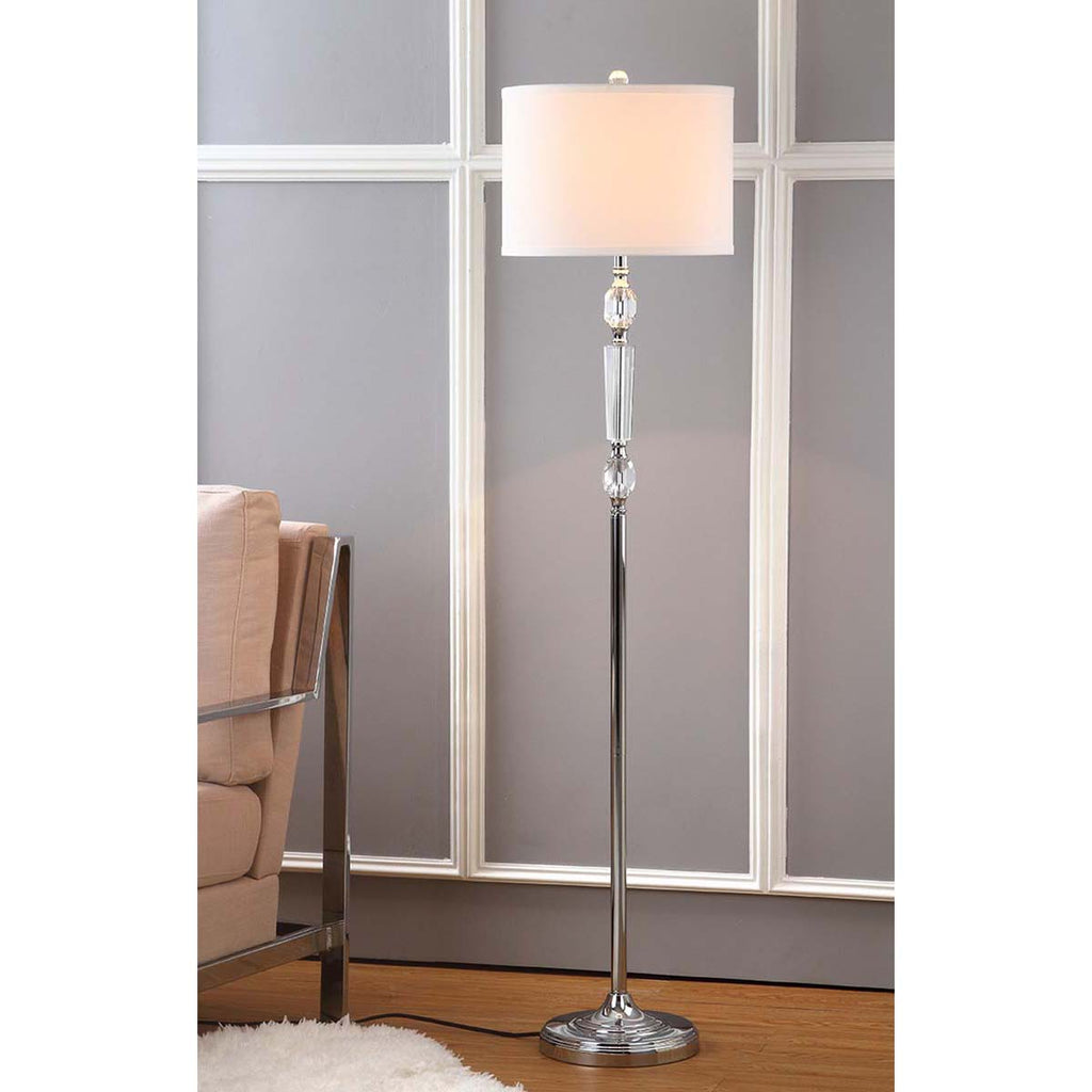 Safavieh Fairmont 60 Inch H Floor Lamp-Clear/Chrome