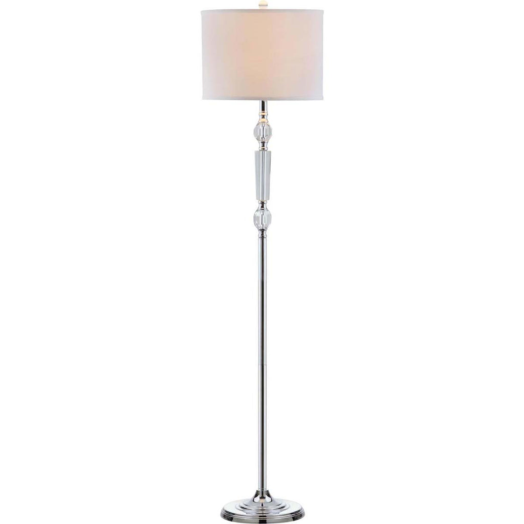 Safavieh Fairmont 60 Inch H Floor Lamp-Clear/Chrome