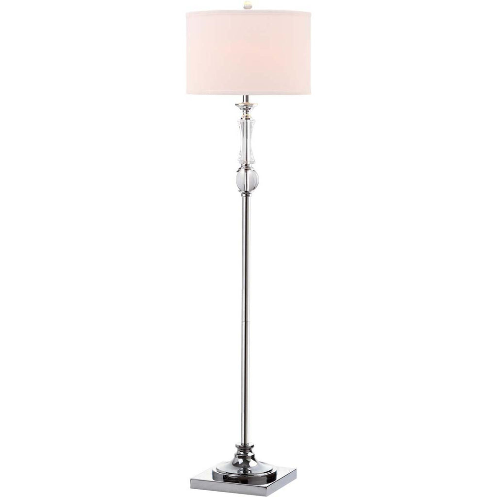 Safavieh Canterbury 60 Inch H Floor Lamp-Clear/Chrome