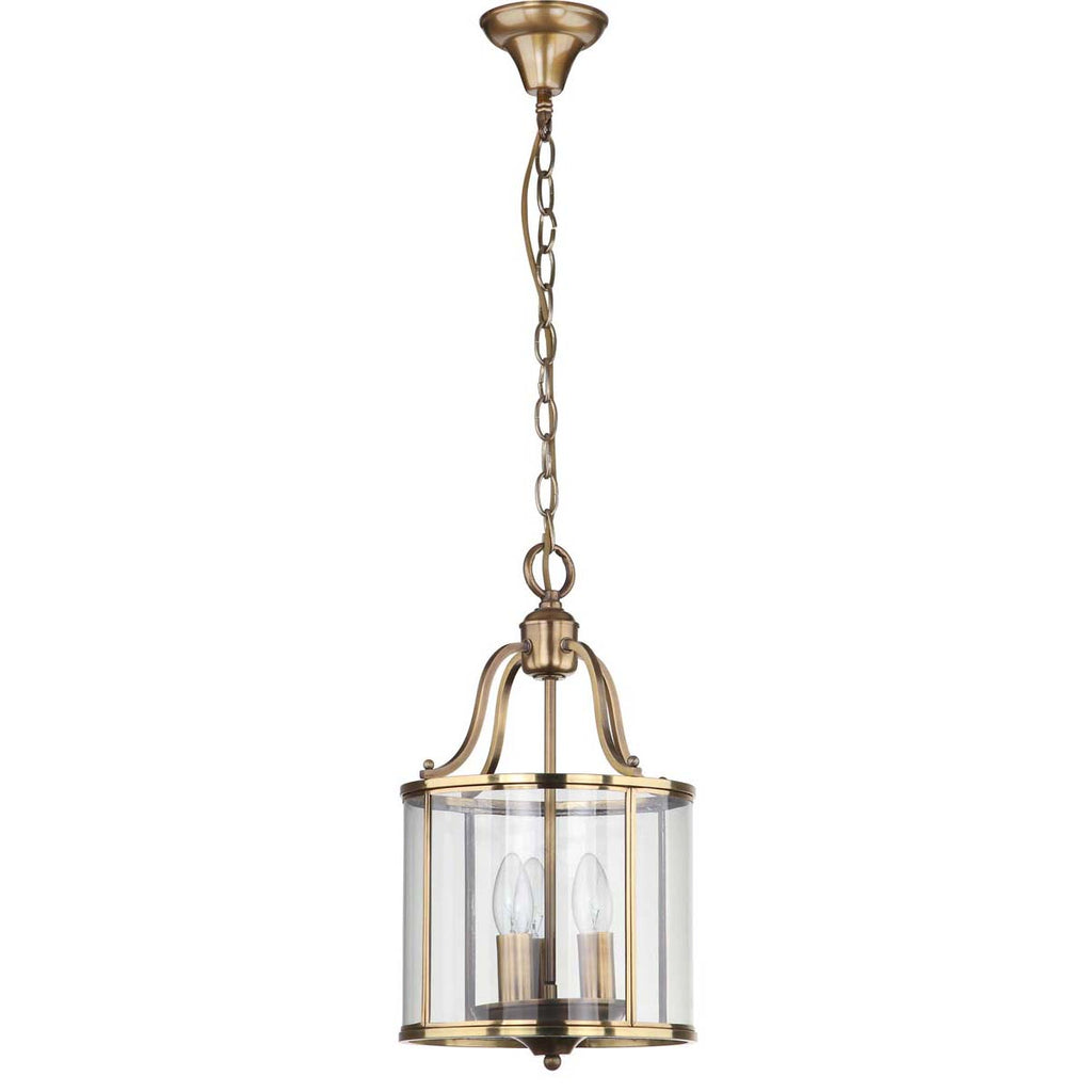 Safavieh Sutton Place 3 Light Brass 10 Inch Dia Pendant-Brass