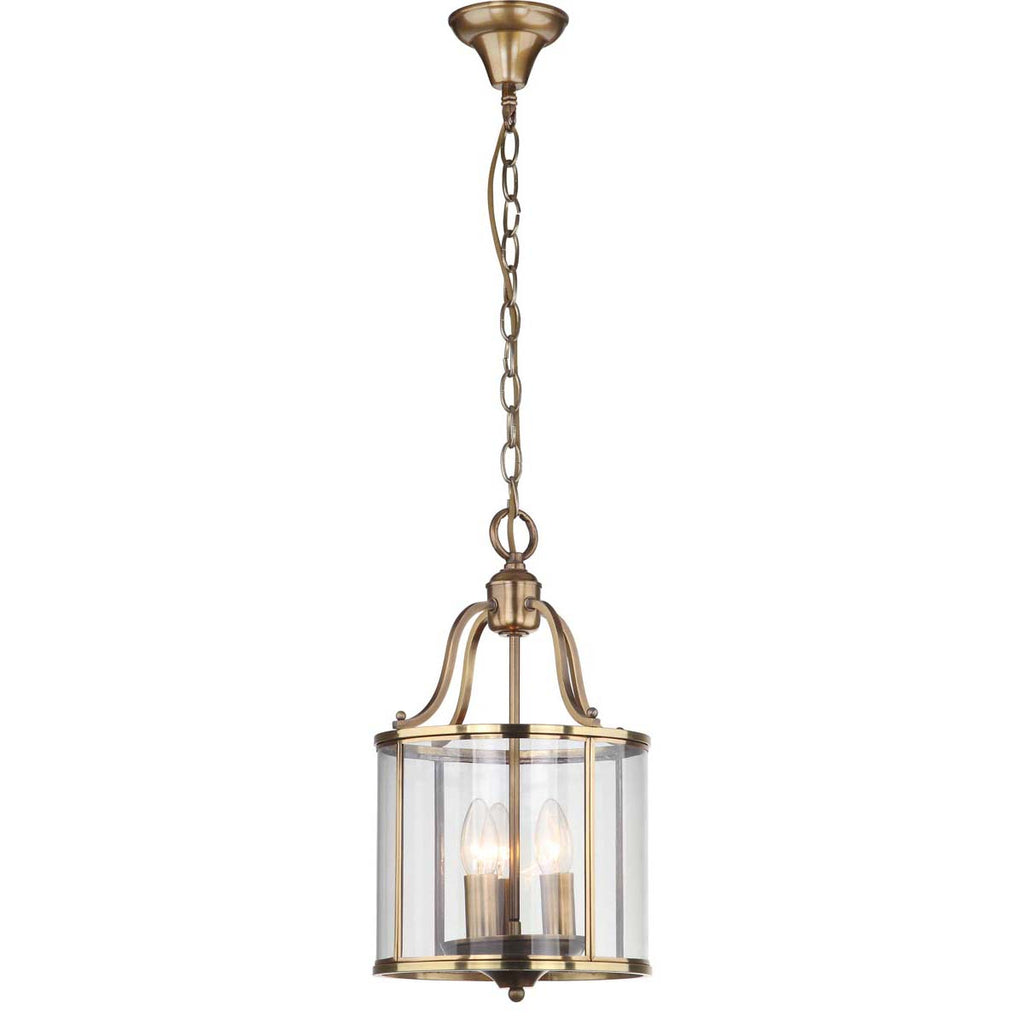 Safavieh Sutton Place 3 Light Brass 10 Inch Dia Pendant-Brass