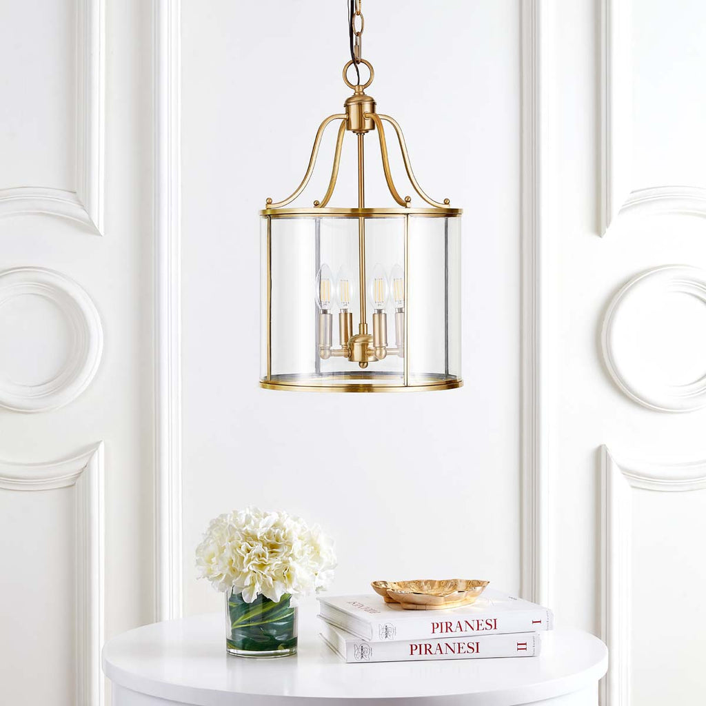 Safavieh Sutton Place 4 Light Brass 13.4 Inch Dia Pendant-Brass