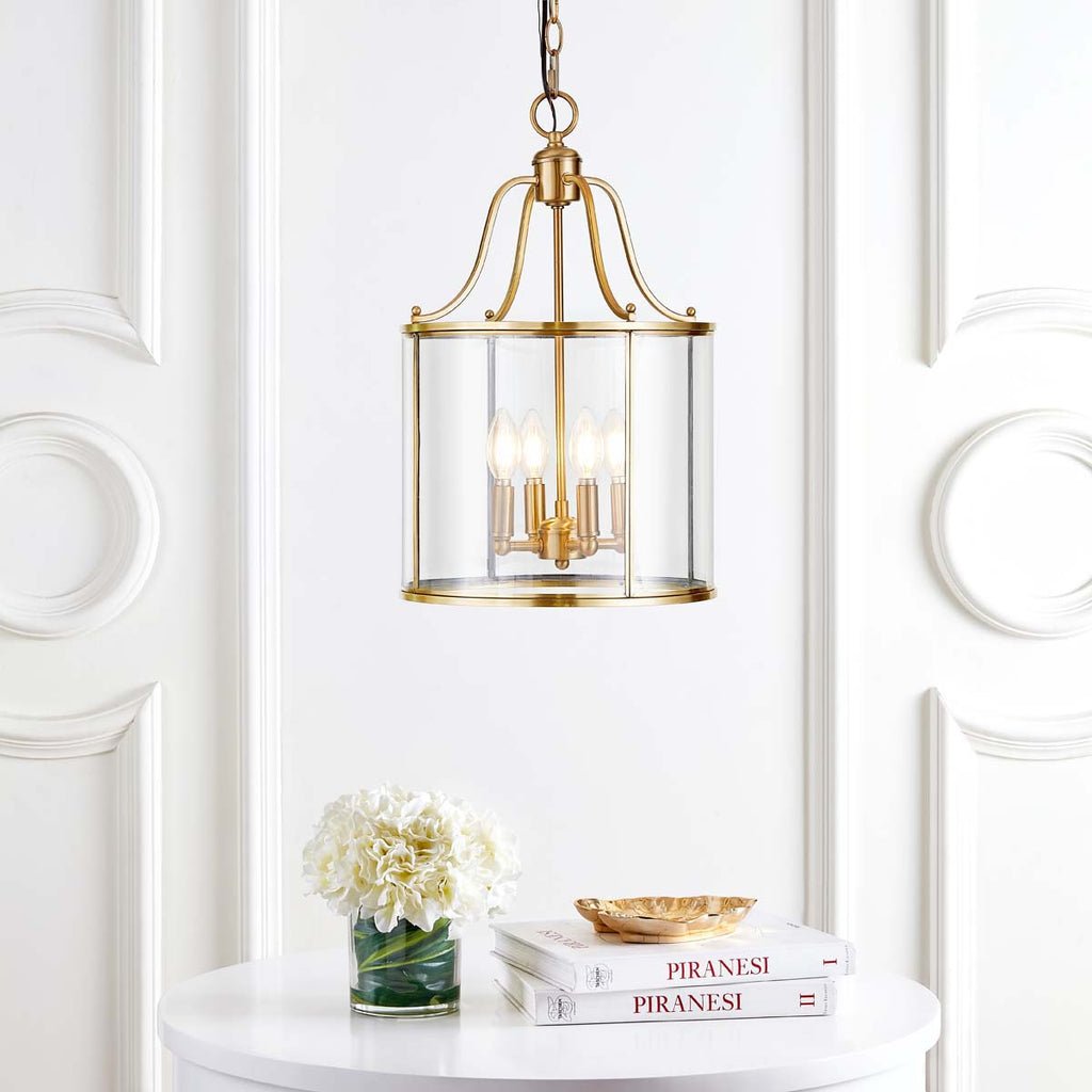 Safavieh Sutton Place 4 Light Brass 13.4 Inch Dia Pendant-Brass