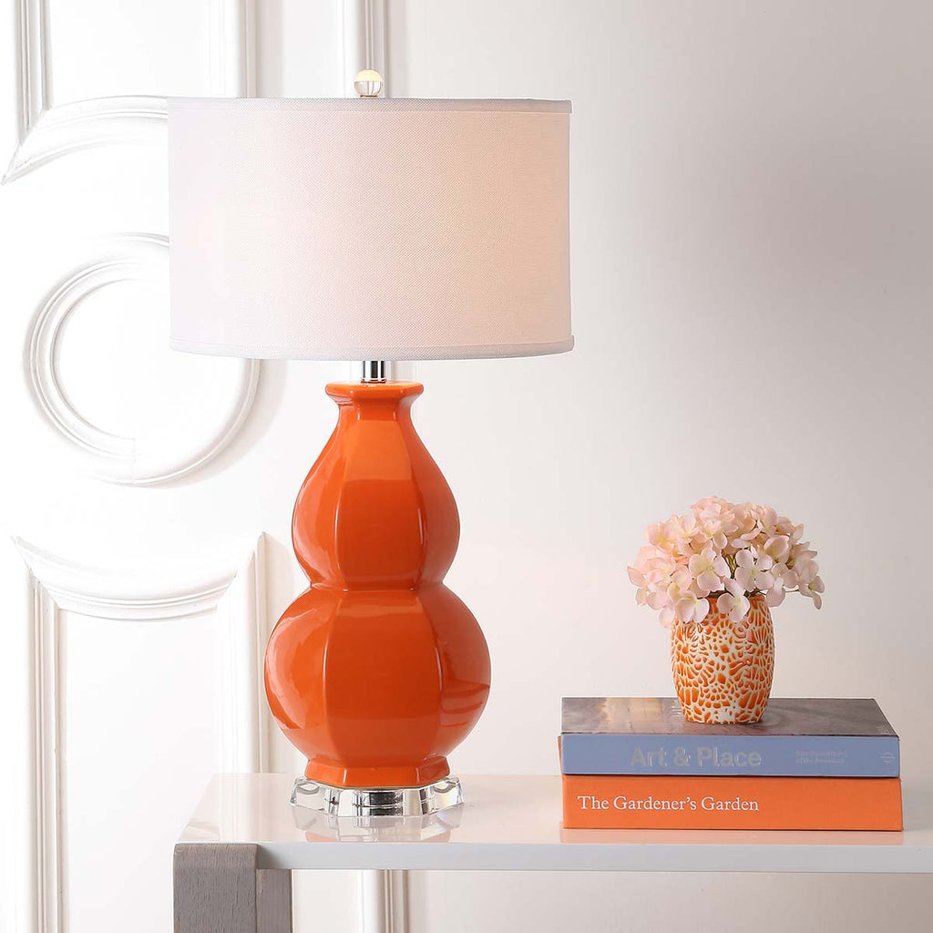 Safavieh Juniper 30 Inch H Orange Table Lamp- Orange