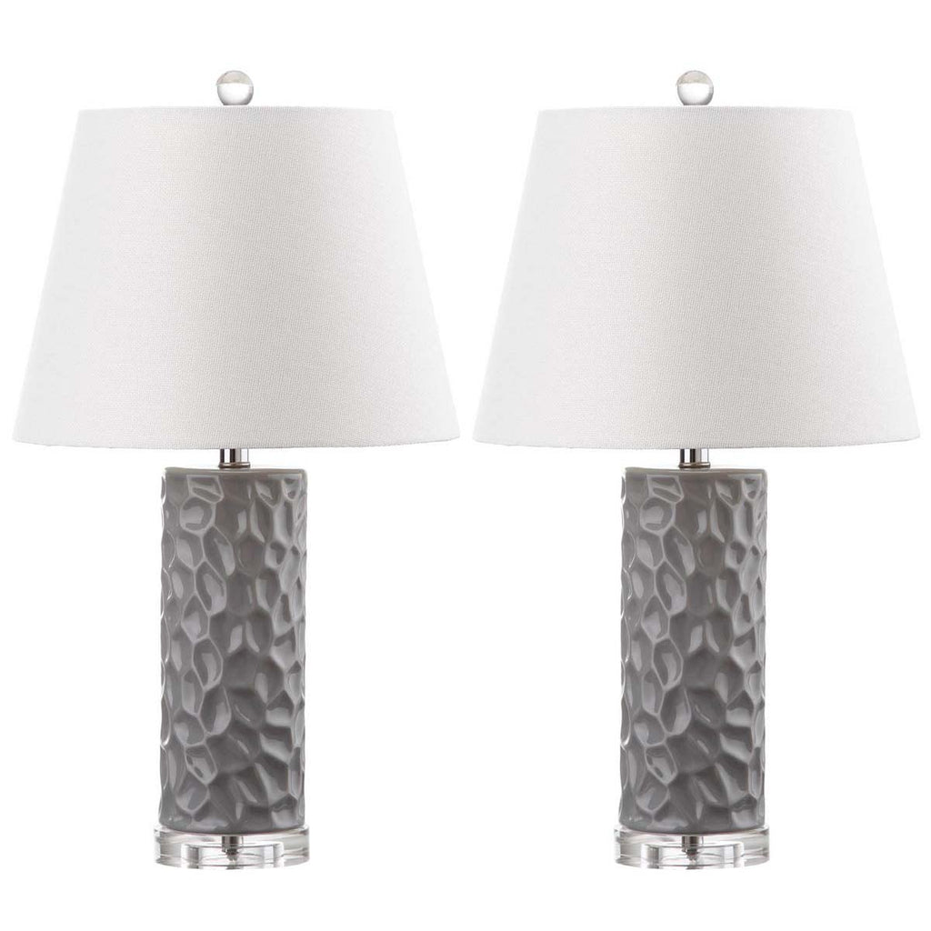 Safavieh Dixon 23.5 Inch H Grey Table Lamp-Grey (Set of 2)