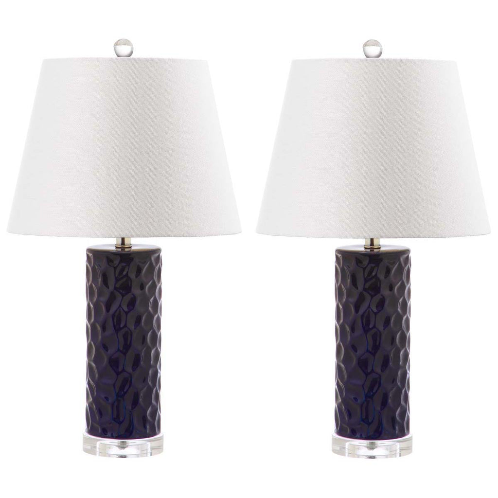 Safavieh Dixon 23.5 Inch H Navy Table Lamp-Navy (Set of 2)