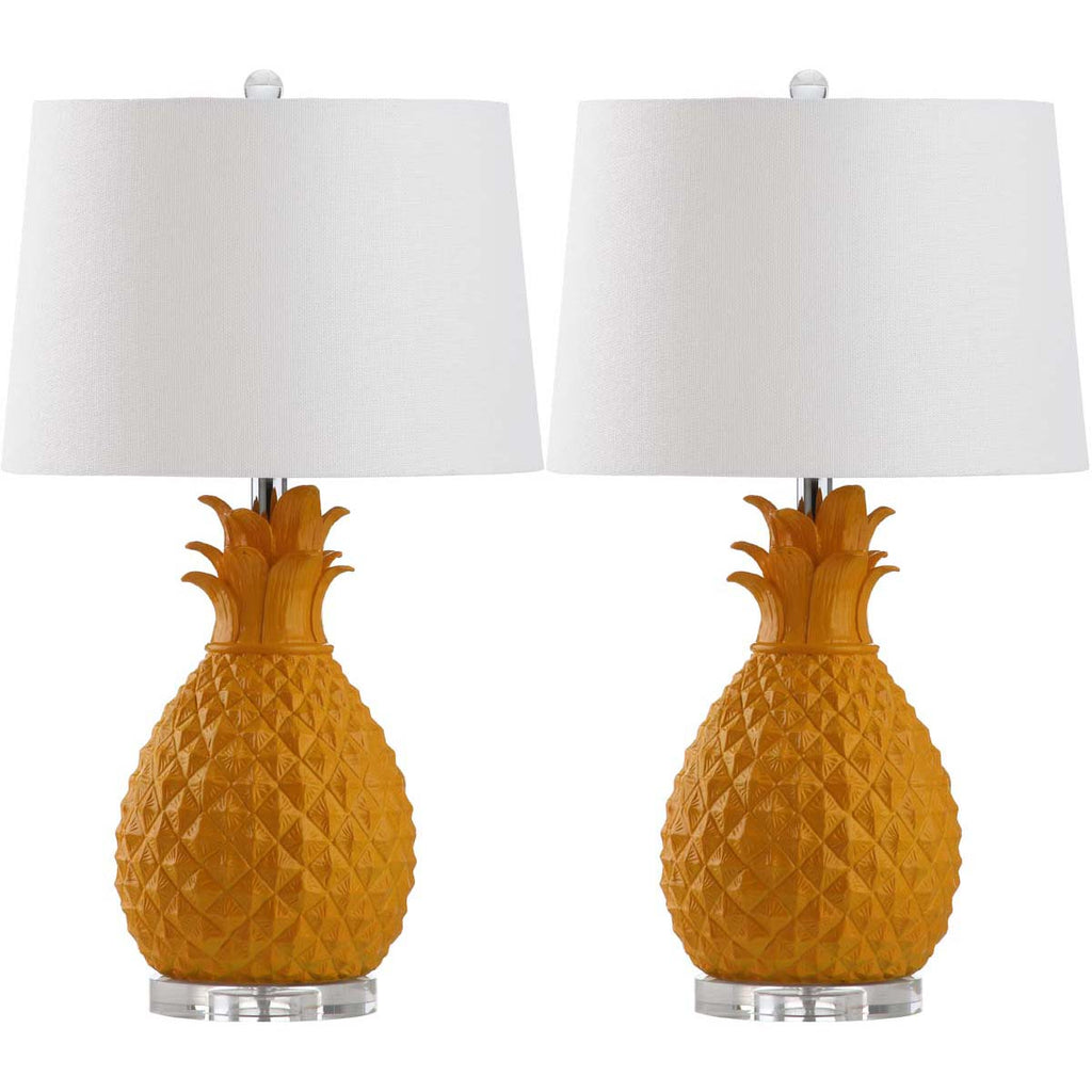 Safavieh Kelly 25.5 Inch H Table Lamp-Yellow (Set of 2)