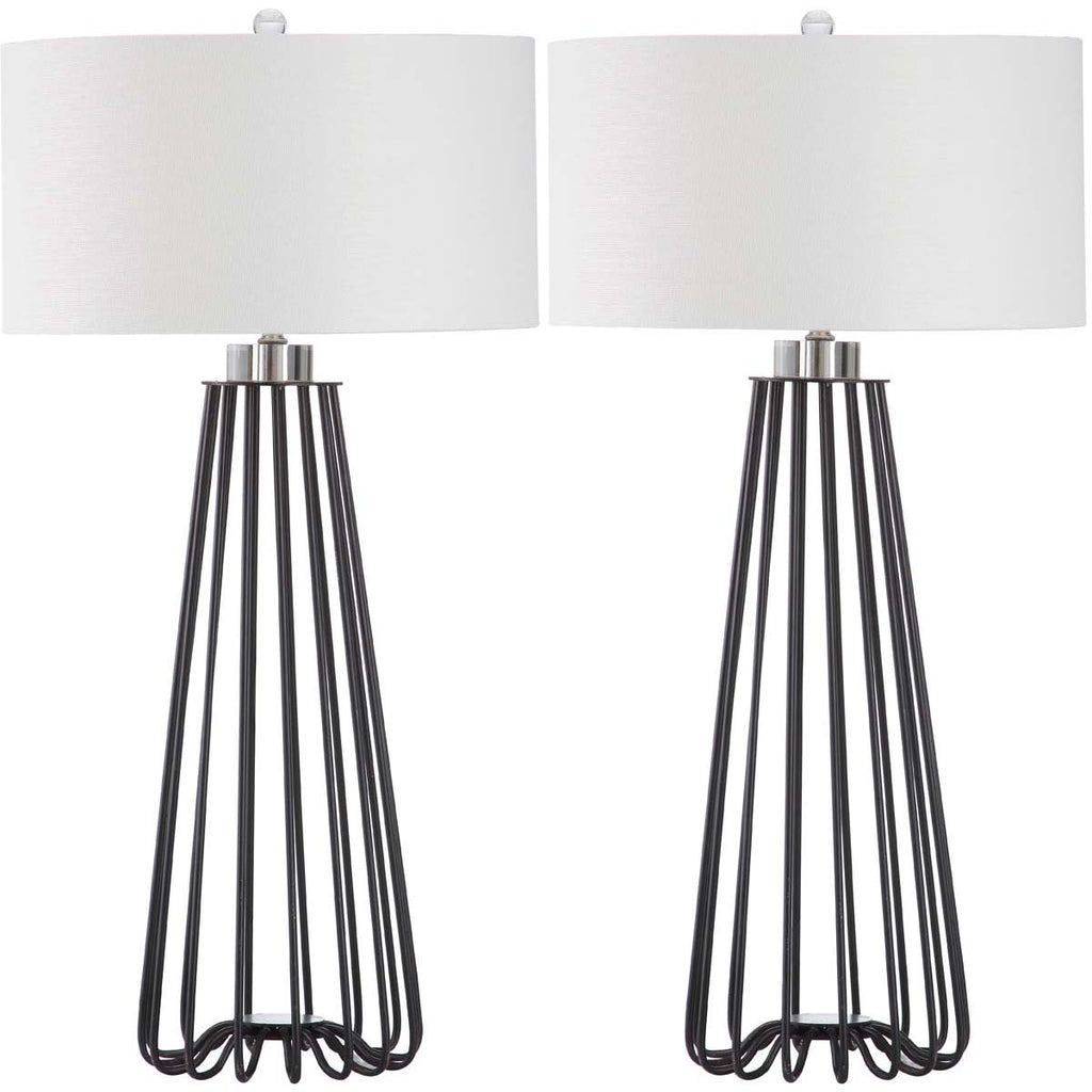 Safavieh Estill 34 Inch H Table Lamp-Black (Set of 2)