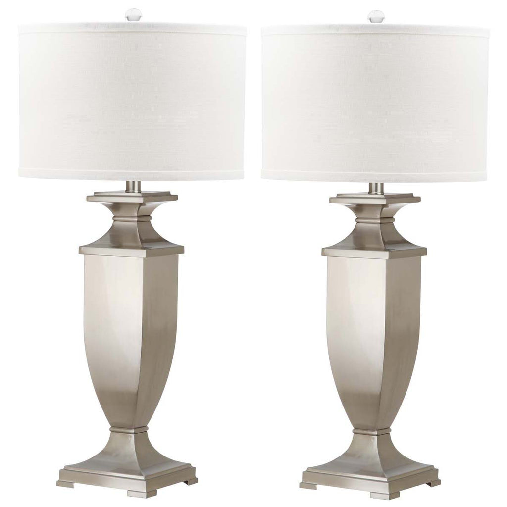 Safavieh Ambler 31.5 Inch H Table Lamp-Nickel (Set of 2)