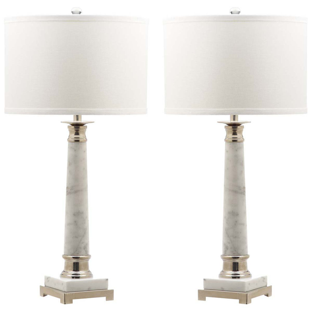 Safavieh Colleen 31 Inch H Table Lamp-White Marble (Set of 2)