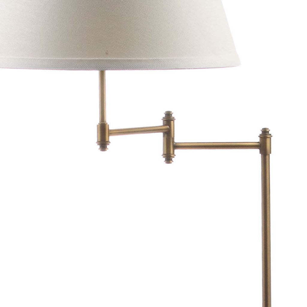 Safavieh Ingram 68.5  Inch H Adjustable Swivel Floor Lamp - Brass