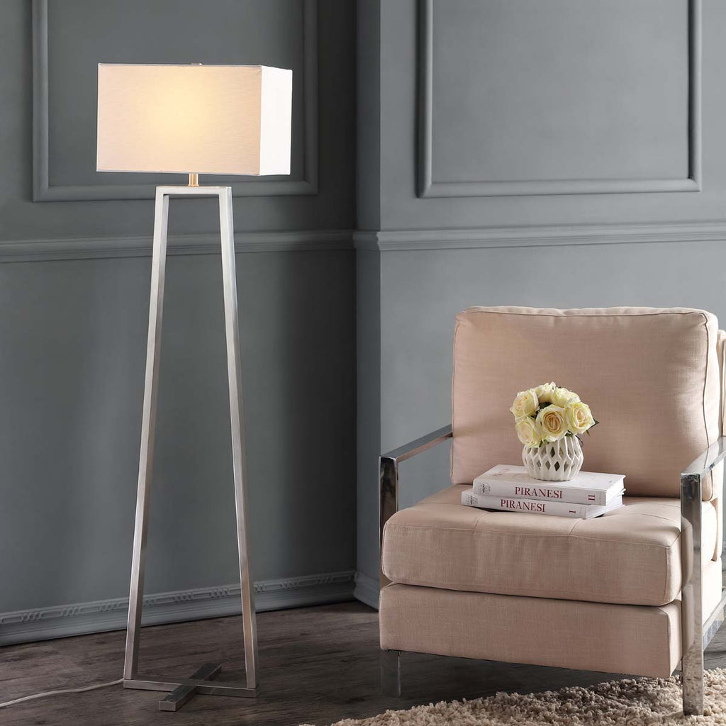 Safavieh Lyell 60 Inch H Floor Lamp - Pewter