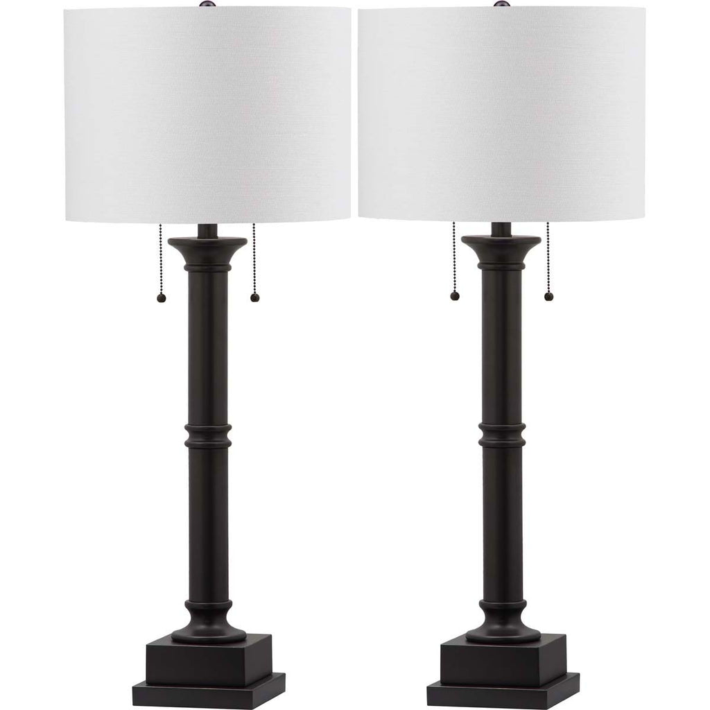 Safavieh Estilo 36 Inch H Column Table Lamp-Dark Grey (Set of 2)