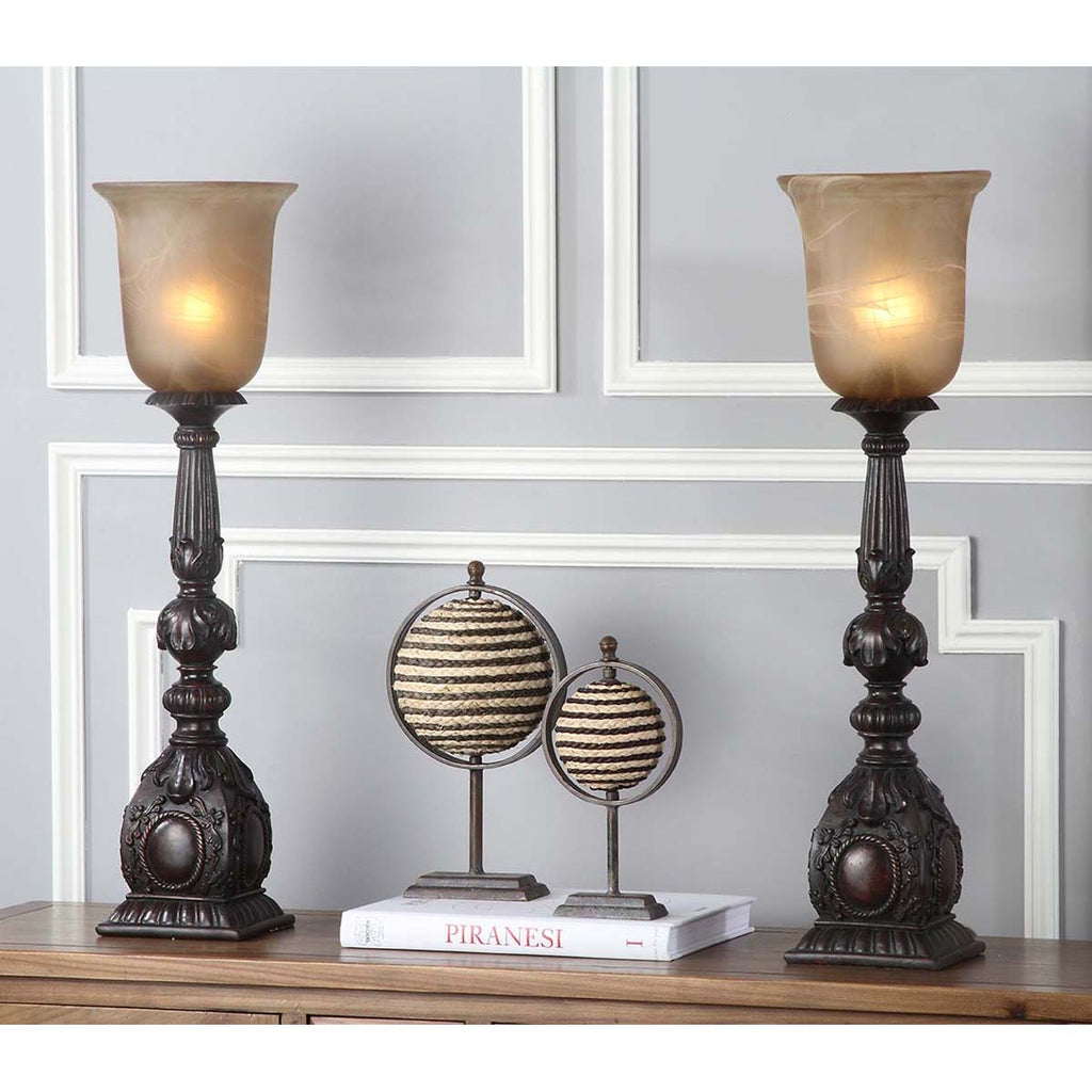 Safavieh Dion 27.5 Inch H Arifact Table Lamp-Oil Rubbed Bronze (Set of 2)