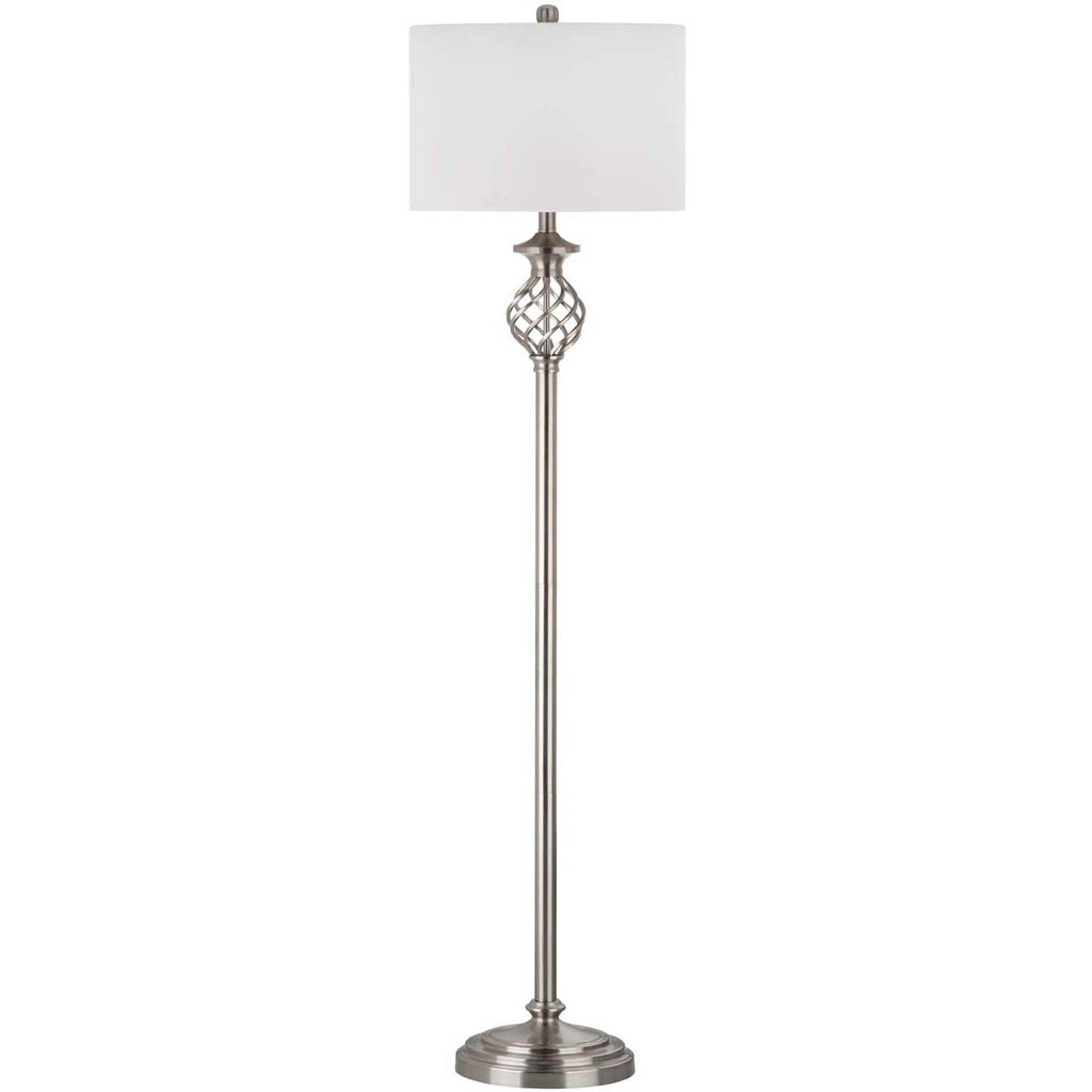 Safavieh Sophia 59.75 Inch H Floor Lamp-Nickel