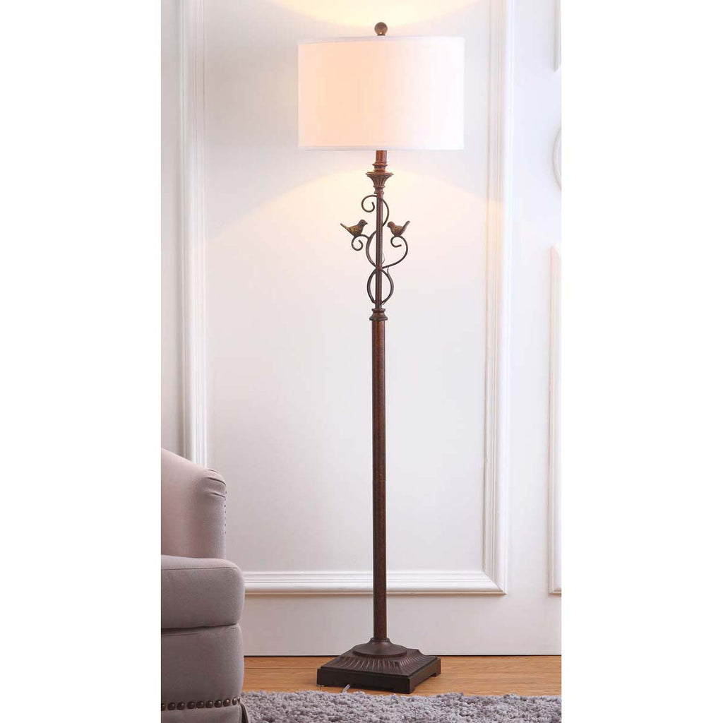 Safavieh Birdsong 61 Inch H Floor Lamp-Oil Rubbed Bronze (Black)