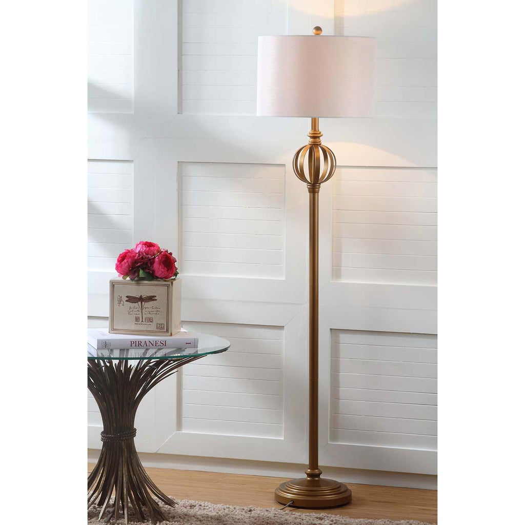 Safavieh Garden 61.5 Inch H Sphere Floor Lamp-Gold