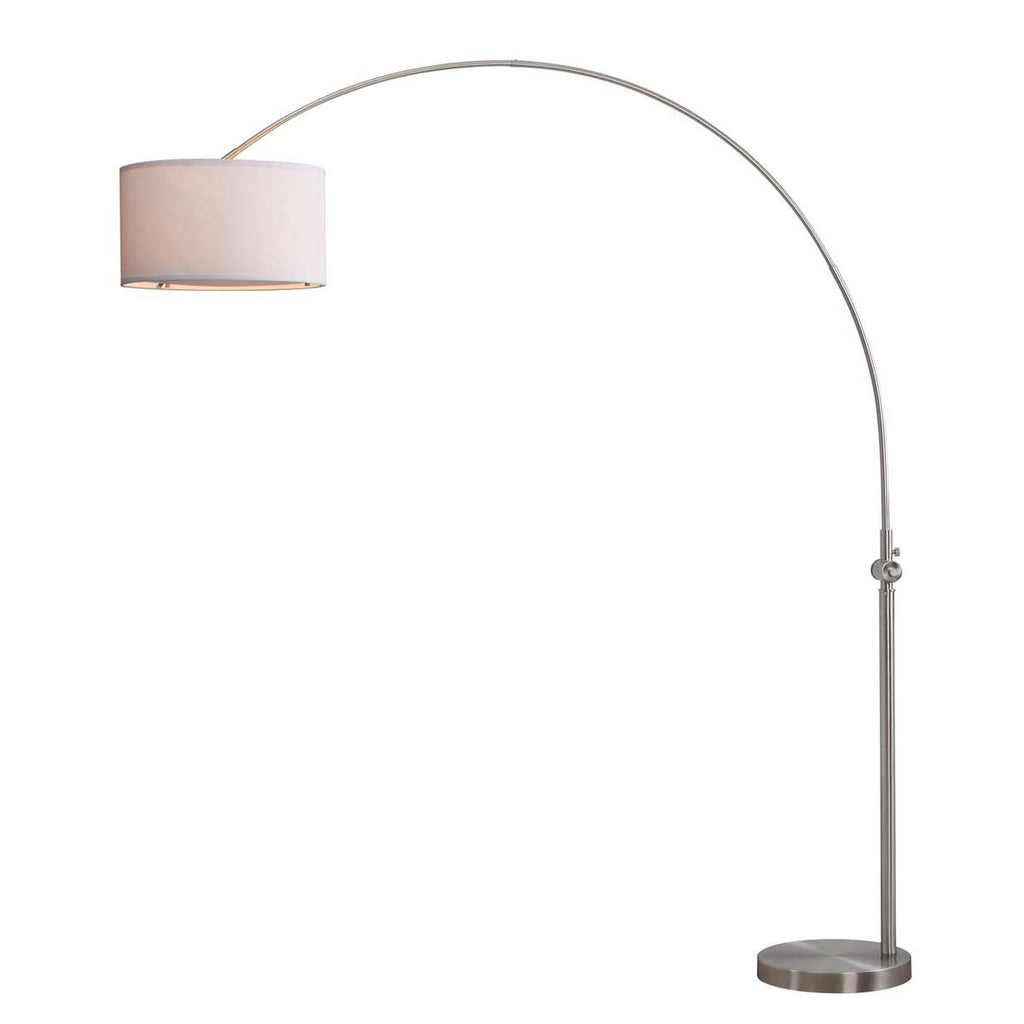 Safavieh Ascella 86 Inch H Arc Floor Lamp-Nickel