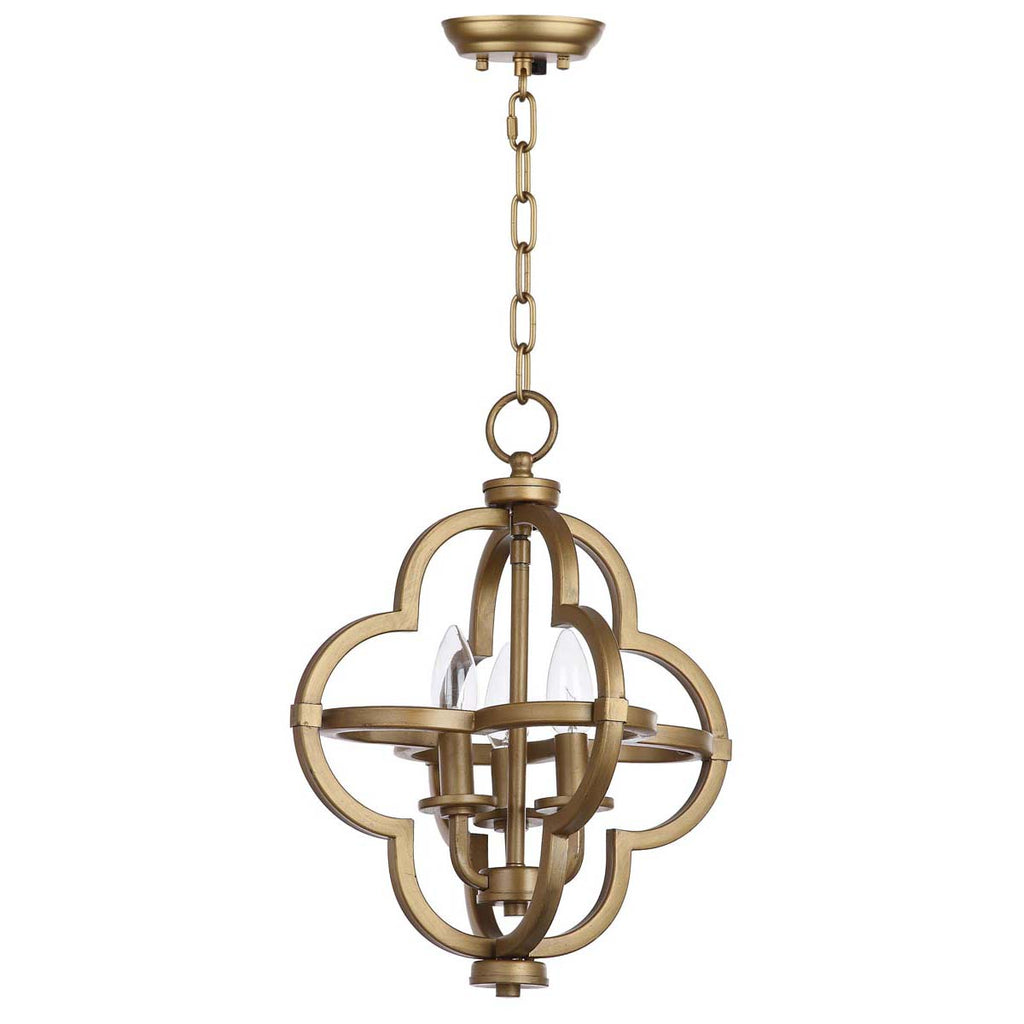 Safavieh Mila 12.25 Inch Dia Adjustable Dark Grey Pendant-Gold