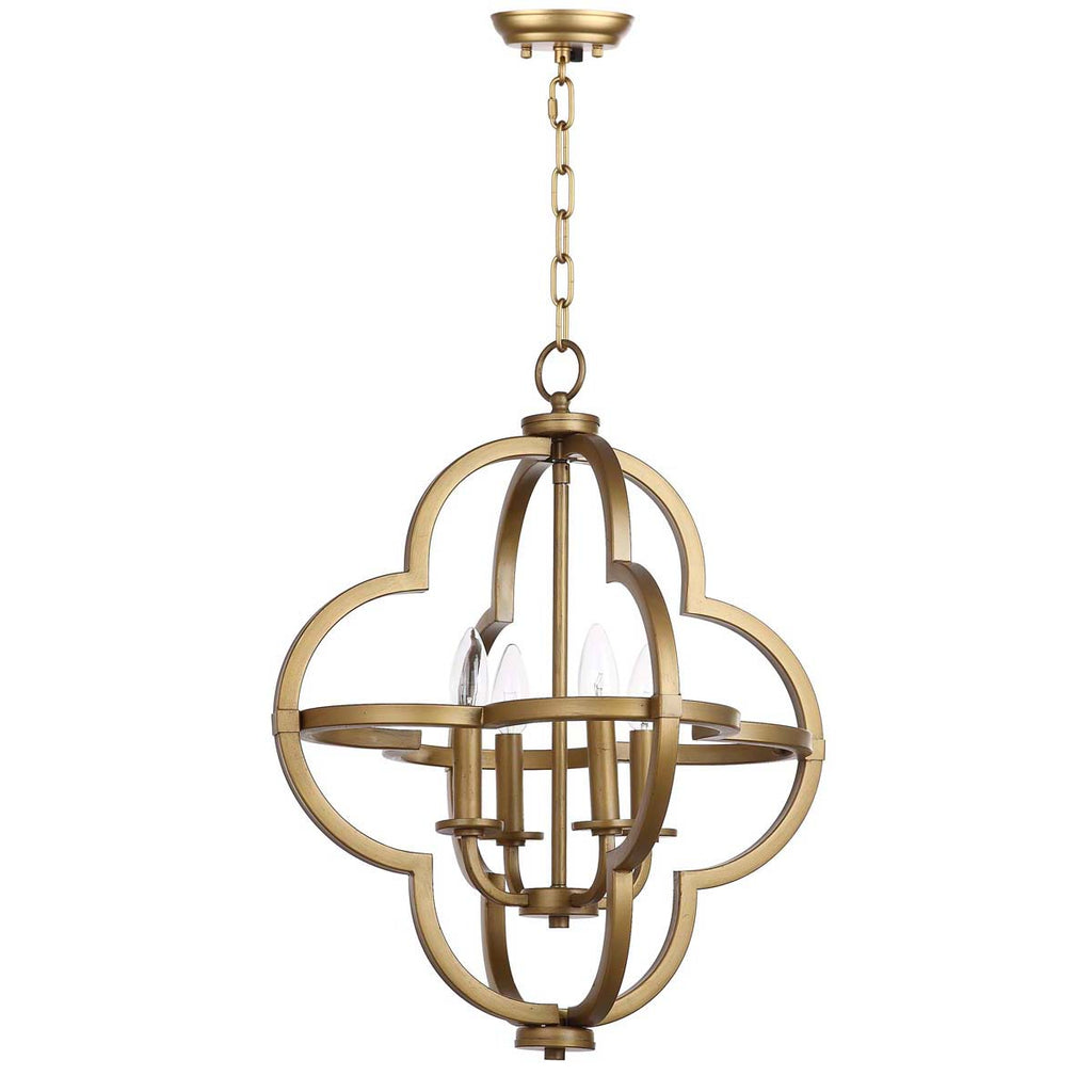 Safavieh Millard 18.5 Inch Dia Adjustable Dark Grey Pendant-Gold