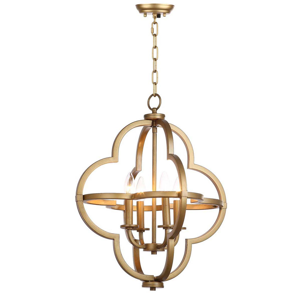 Safavieh Millard 18.5 Inch Dia Adjustable Dark Grey Pendant-Gold