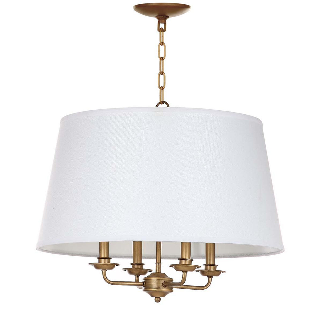 Safavieh Kimball 22 Inch Dia Adjustable Pendant-Gold/White