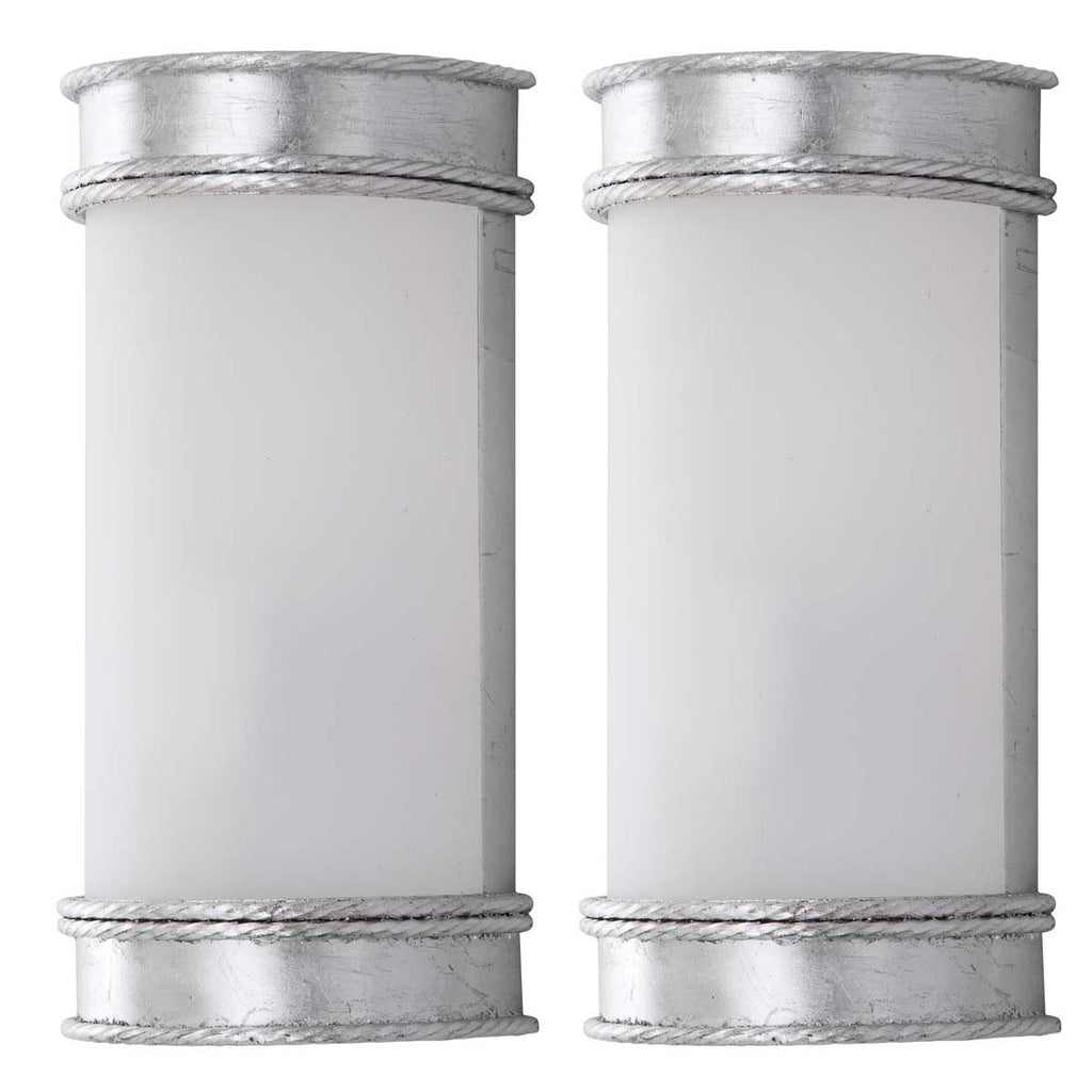 Safavieh Florence 12-Inch H Silver Wall Sconce-Silver (Set of 2)