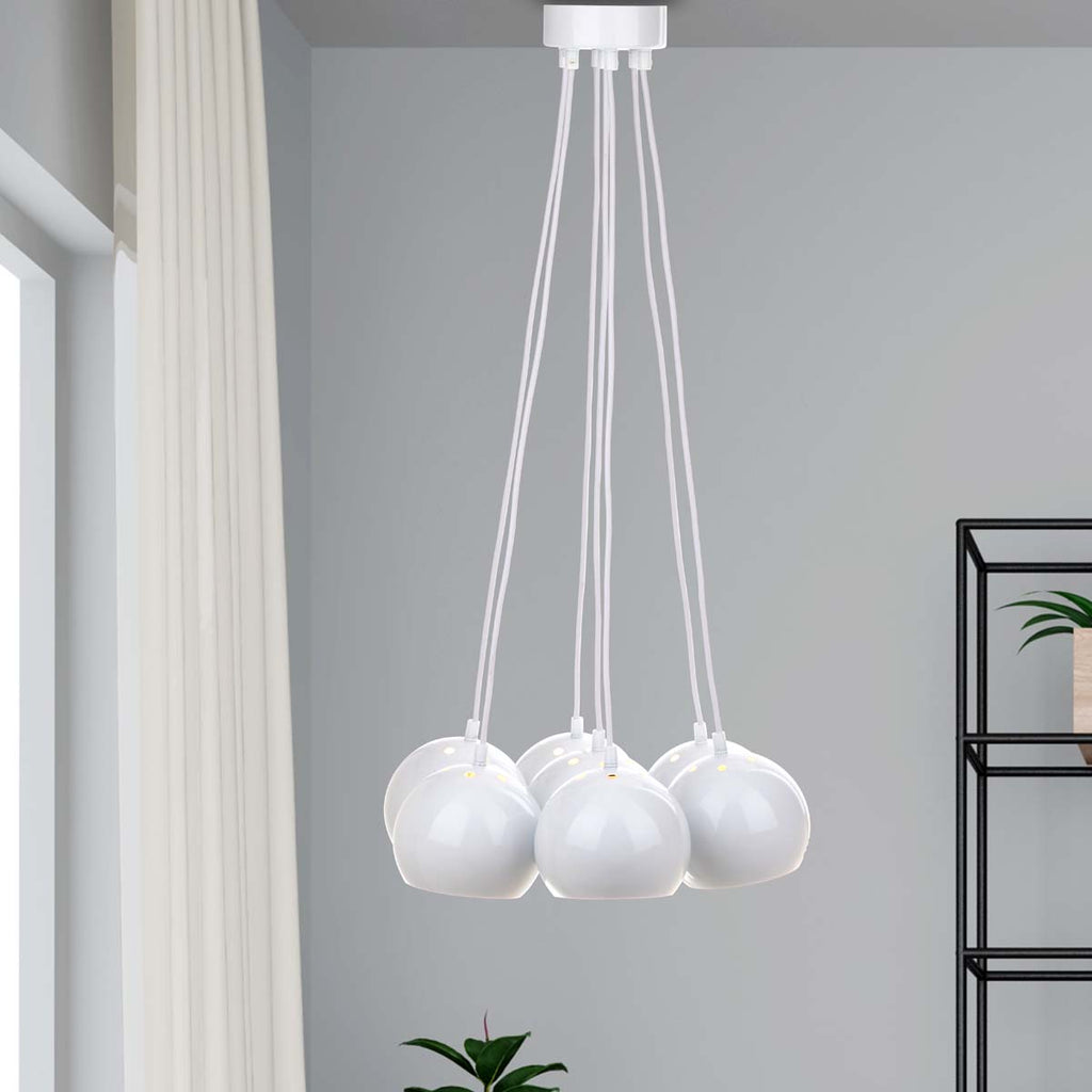 Safavieh Rome Bearing 17.75-Inch Dia Adjustable Pendant Lamp - White