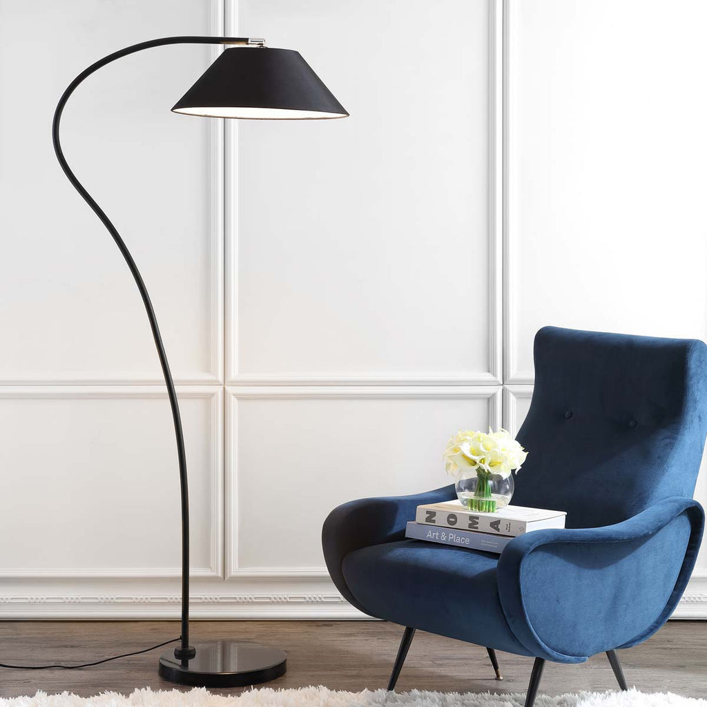 Safavieh Lumi Arc 69 Inch H Floor Lamp-Black