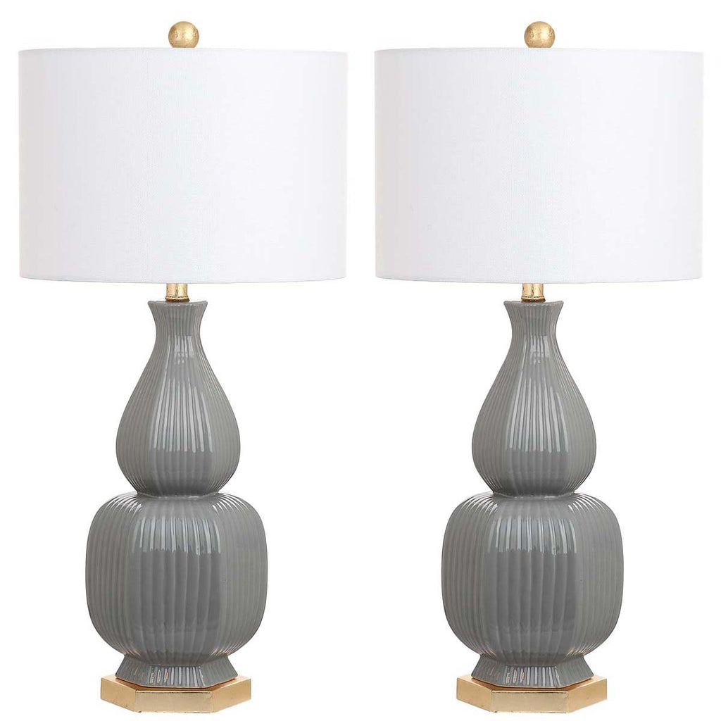 Safavieh Cleo 31.5 Inch H Table Lamp-Grey (Set of 2)