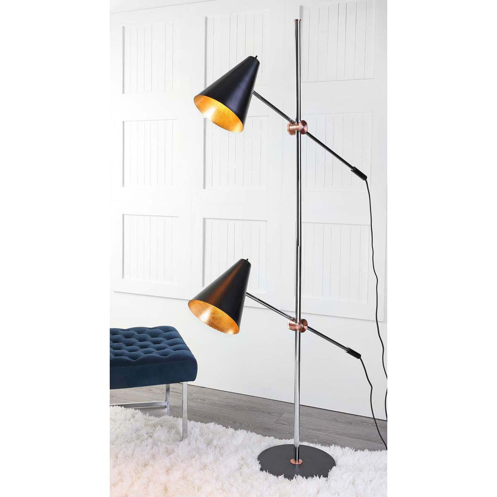 Safavieh Reed 71 Inch H Floor Lamp-Black