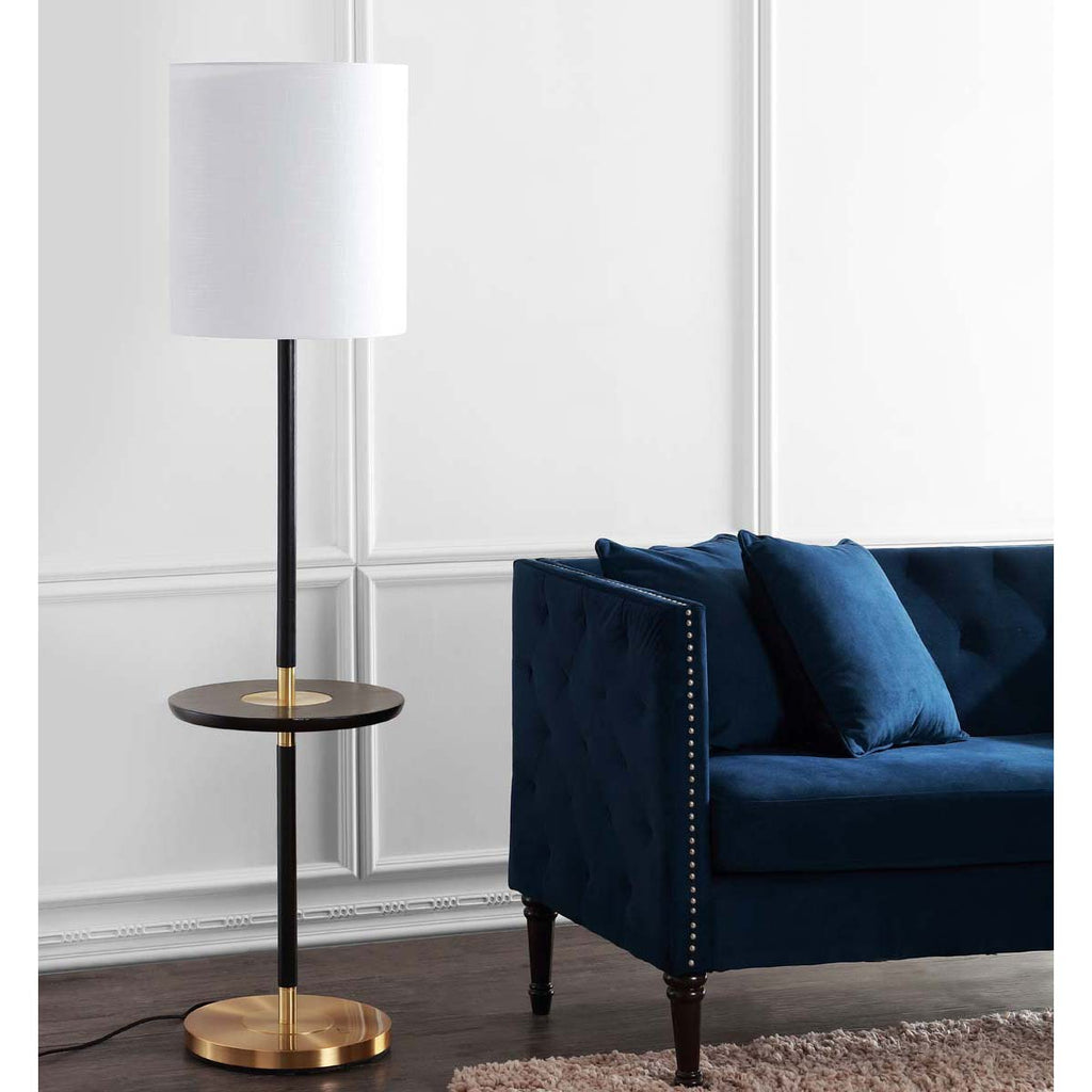 Safavieh Janell 65 Inch H End Table Floor Lamp-Black