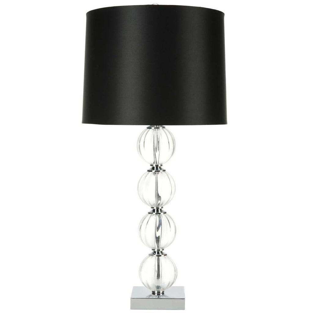 Safavieh Amanda 31 Inch H Black Crystal Glass Globe Lamp - Black