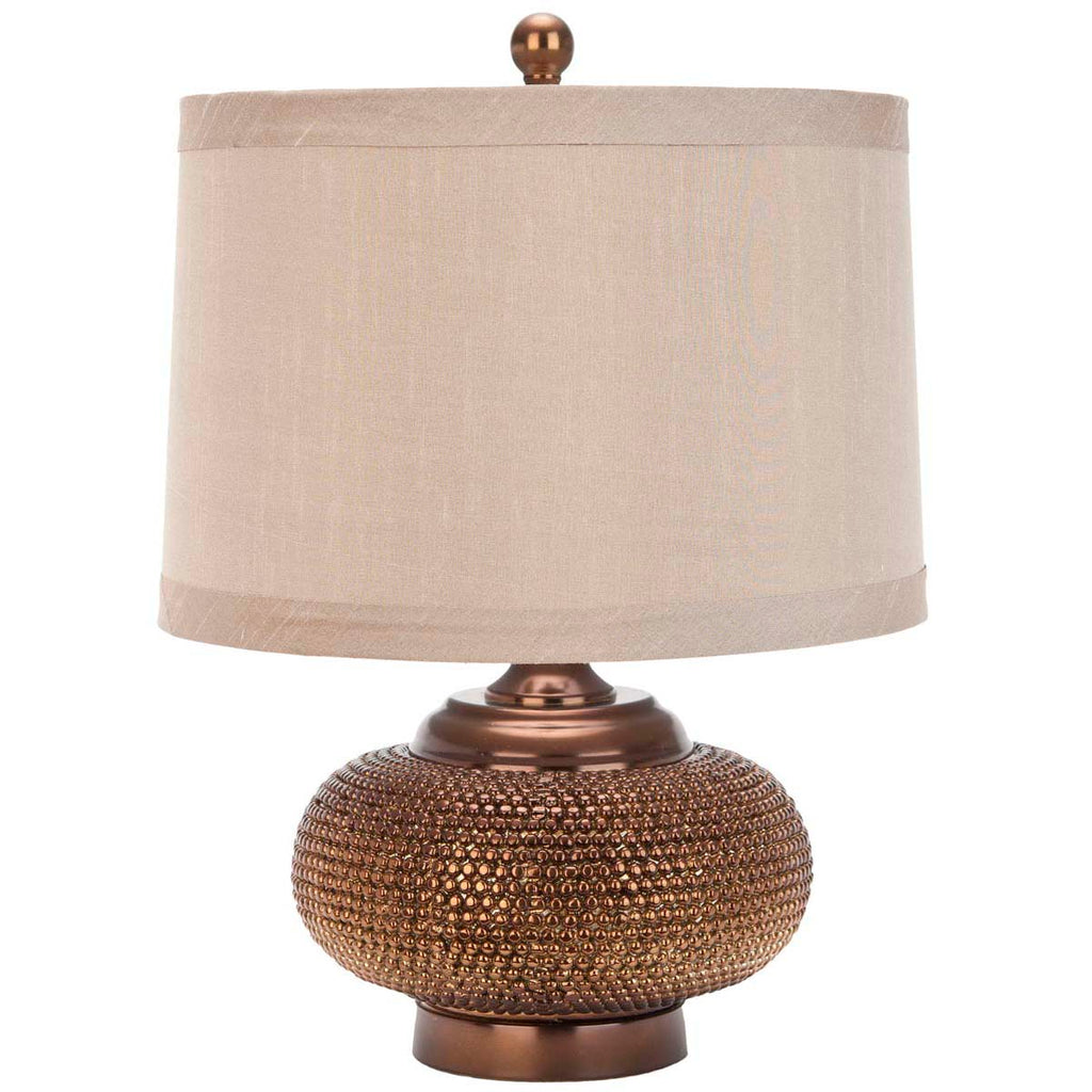 Safavieh Alexis 19 Inch H Gold Bead Lamp - Taupe