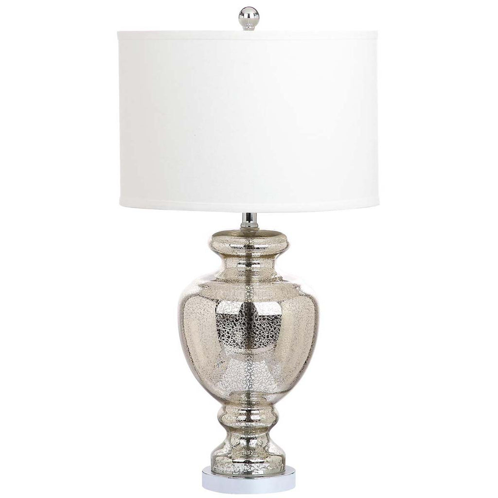 Safavieh Morocco Mercury 28 Inch H Glass Table Lamp-Silver/Ivory