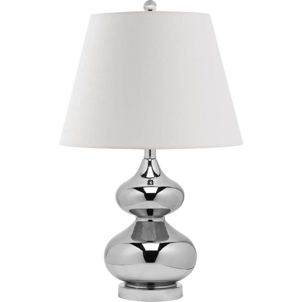 Safavieh Eva 24 Inch H Double Gourd Glass Lamp - Silver