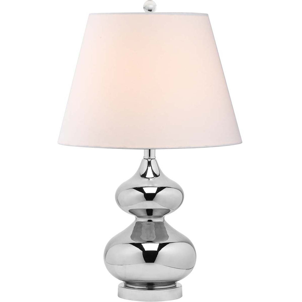 Safavieh Eva 24 Inch H Double Gourd Glass Lamp - Silver