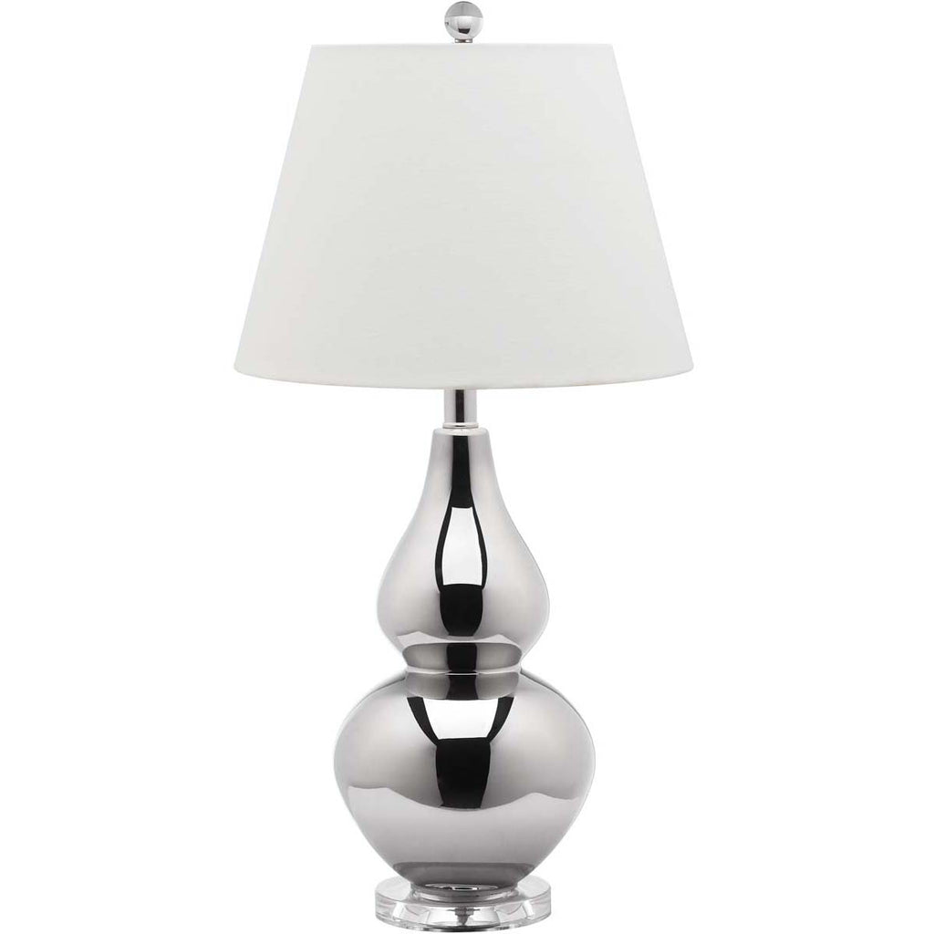 Safavieh Cybil 26 Inch H Double Gourd Lamp (Single) - Silver