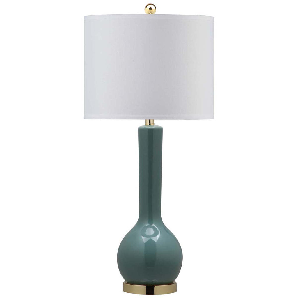 Safavieh Mae 30.5 Inch H Long Neck Ceramic Table Lamp - Light Blue