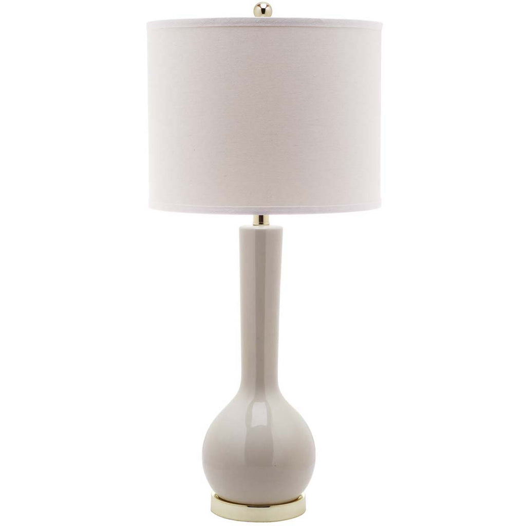 Safavieh Mae 30.5 Inch H Long Neck Ceramic Table Lamp - Light Grey