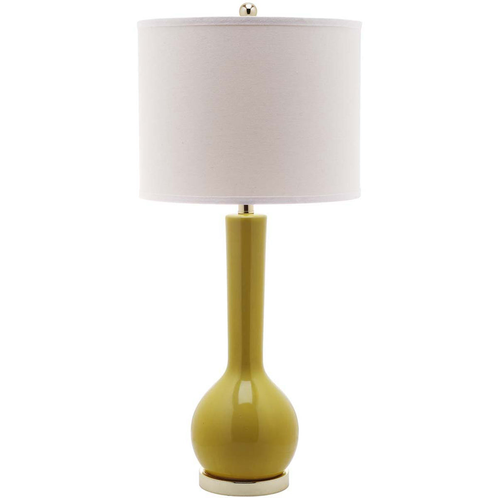 Safavieh Mae 30.5 Inch H Long Neck Ceramic Table Lamp - Yellow