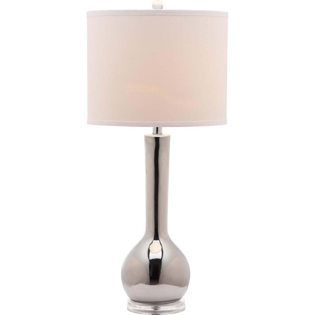 Safavieh Mae 30.5 Inch H Long Neck Ceramic Table Lamp - Silver