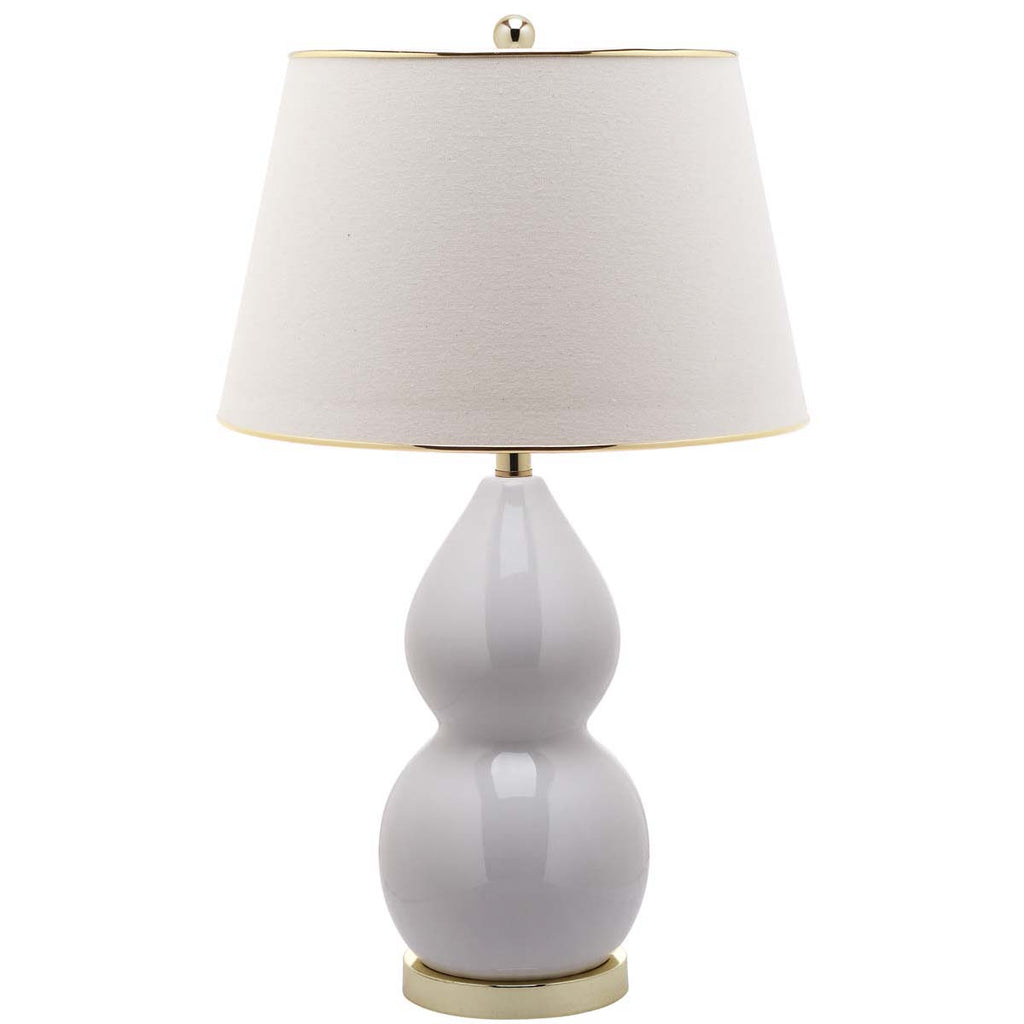 Safavieh Jill 26.5 Inch H Double  Gourd Ceramic Lamp - White