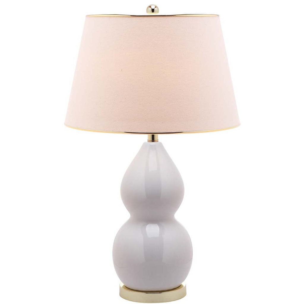 Safavieh Jill 26.5 Inch H Double  Gourd Ceramic Lamp - White