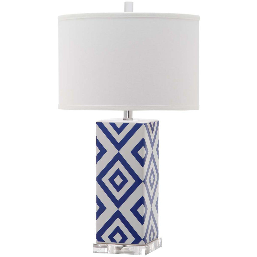 Safavieh Diamonds 27 Inch H Table Lamp - Navy