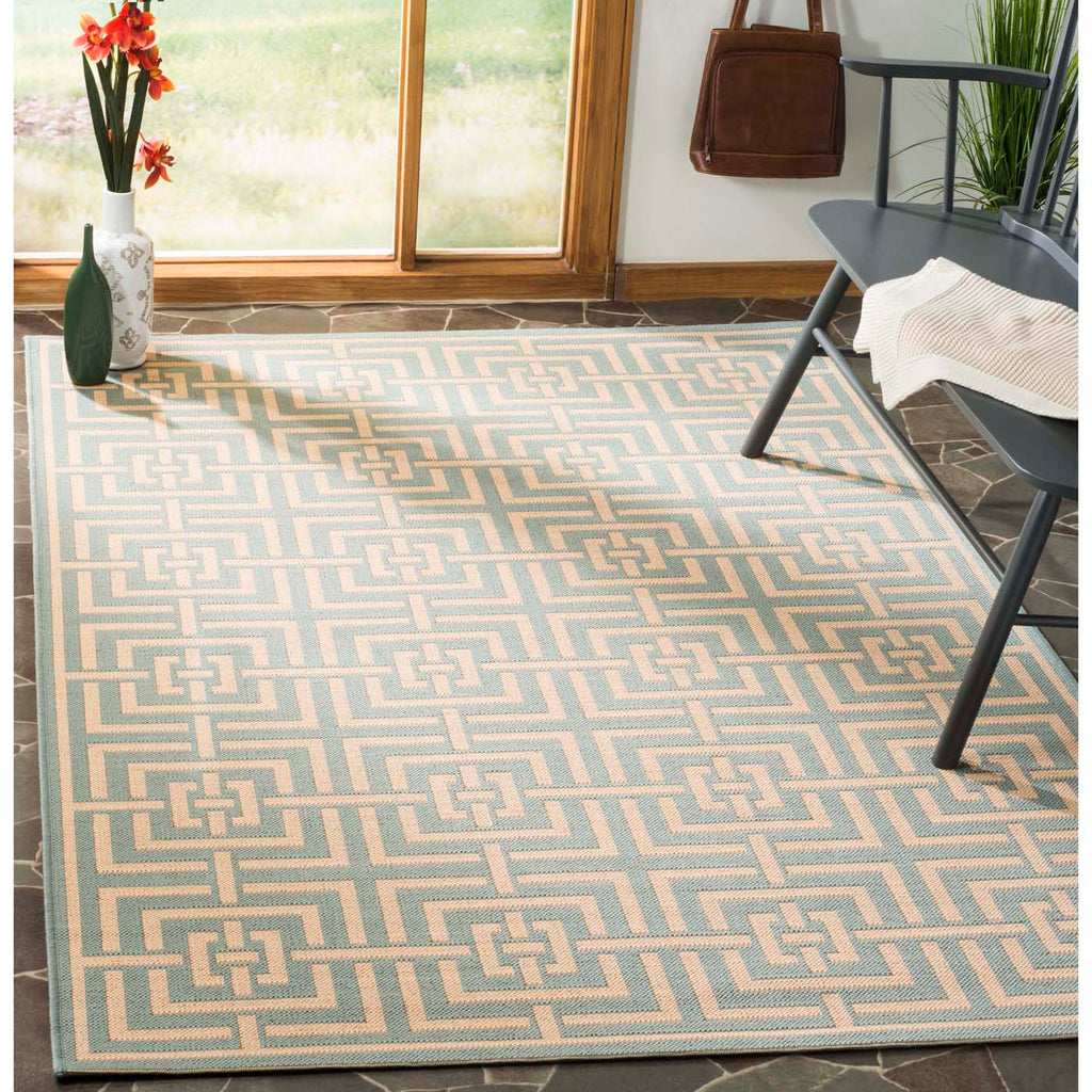 Safavieh Linden Rug Collection: LND128K - Aqua / Cream