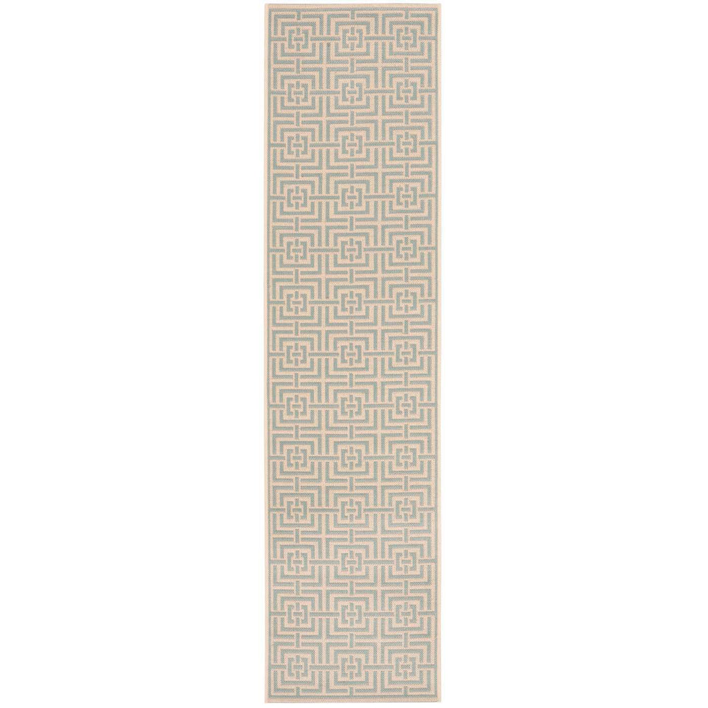 Safavieh Linden Rug Collection: LND128L - Cream / Aqua