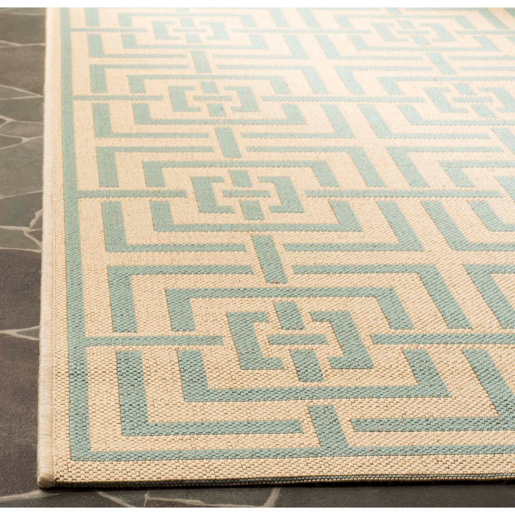 Safavieh Linden Rug Collection: LND128L - Cream / Aqua