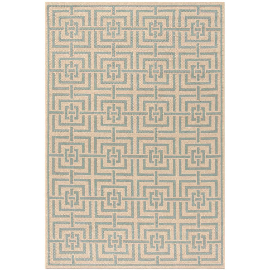 Safavieh Linden Rug Collection: LND128L - Cream / Aqua