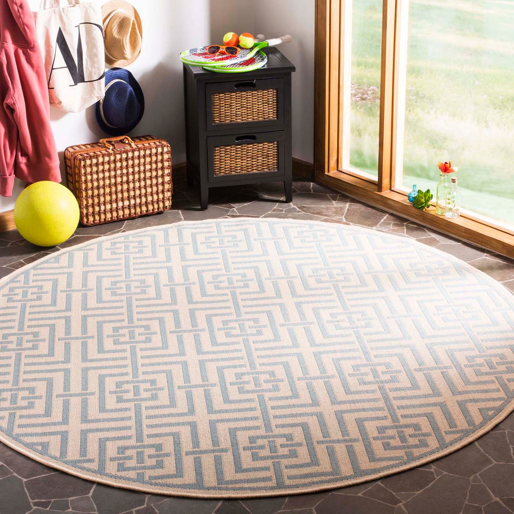 Safavieh Linden Rug Collection: LND128L - Cream / Aqua